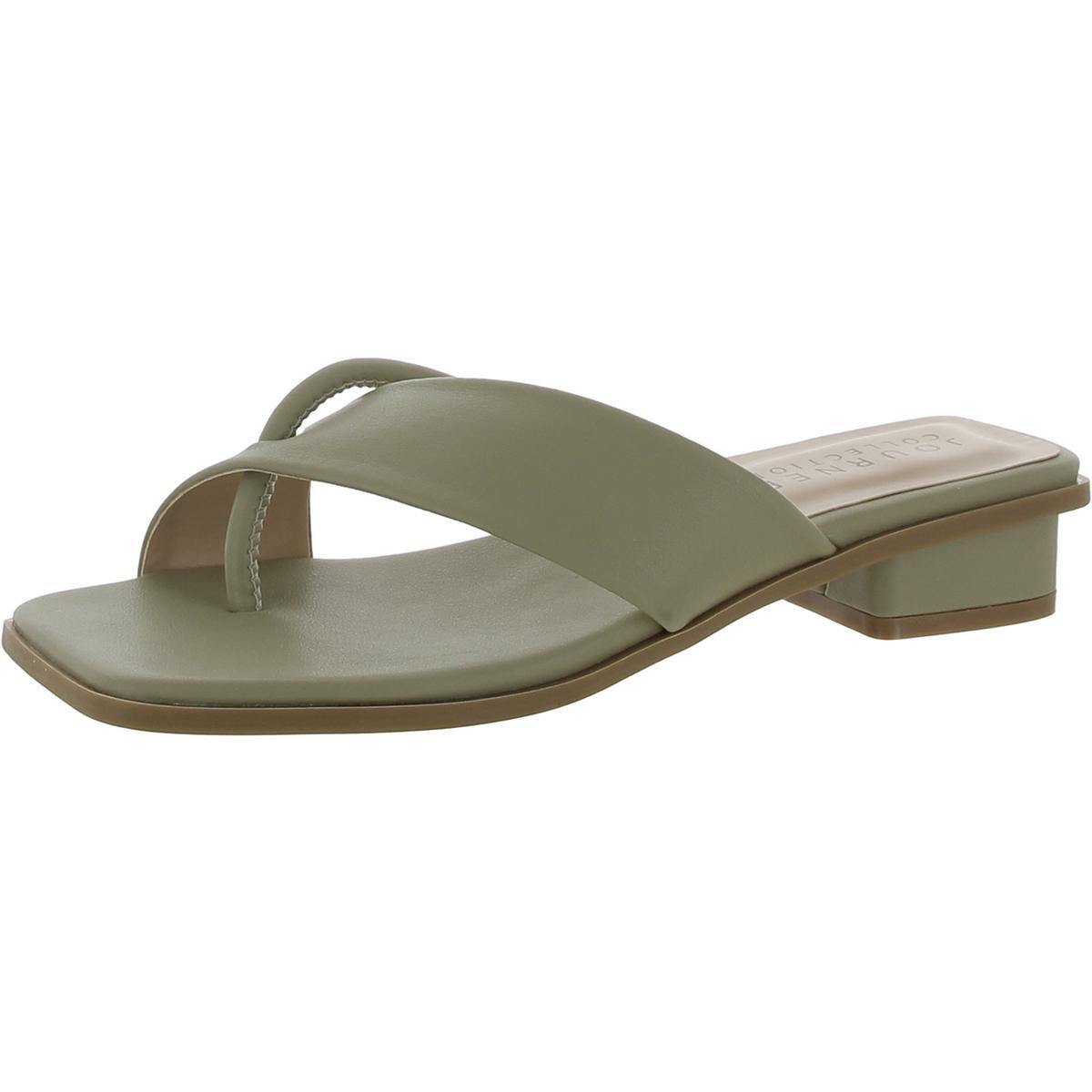 Женская обувь Journee Collection из искусственной кожи зеленого цвета на блочном каблуке 8 см (B,M) BHFO 1577