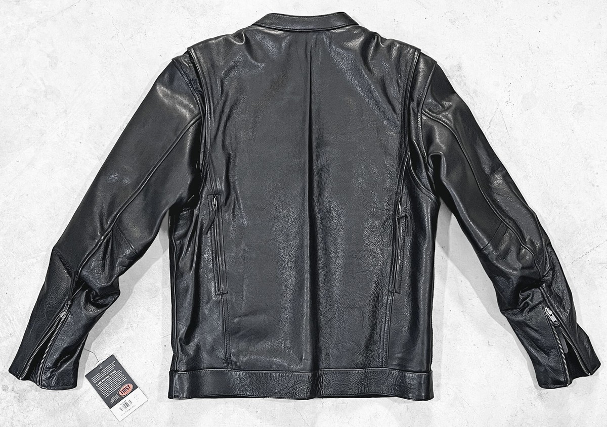 First Manufacturing Co. Raider Cowhide Leather Riding Lined Jacket 