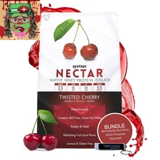 Bundle: Nectar Whey Isolate Protein Powder - Twisted Cherry Flavor - Gluten Free