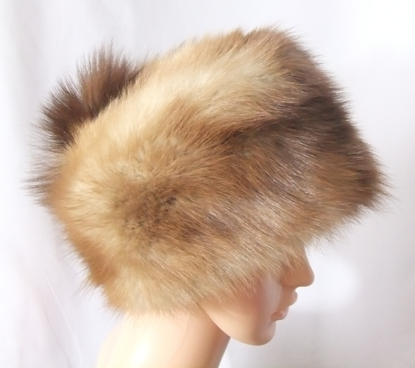 Vintage Genuine Stone Marten Fur Women's Zhivago Pillbox Style Hat
