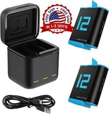 Kit de cargador de batería, estuche de carga triple con cable de carga tipo C US