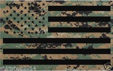 USA Military Camouflage Camo flag decal 4" vinyl sticker Army Marines