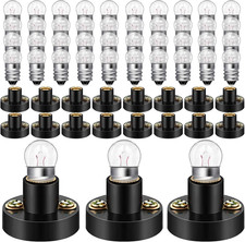 60 Pieces E10 Screw Mini Bulbs Warm White Light and E10 Mini Screw Type Bulb Soc
