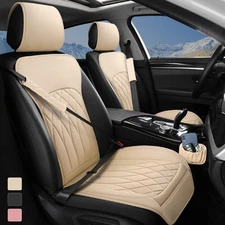 2PCS Front Car Seat Covers PU Leather For Mercedes Benz A B C E CLA CLE CLK GLA