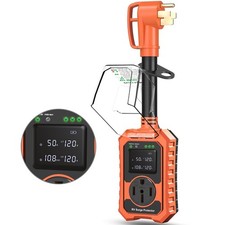 RV Surge Protector 50 Amp Waterproof- Smart 50Amp Power Protectors with Real-...