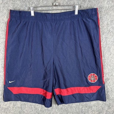 Nike Arizona Wildcats Basketball Shorts Mens M Blue Red Dri Fit  NCAA Drawstring