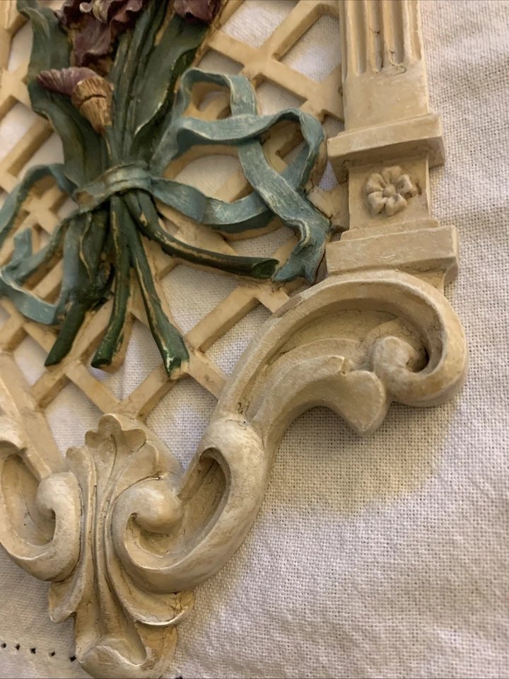 1 placa de arte de pared de resina floral camino de jardín vintage de 13,5" x 6" pulgadas Foto 3 de 4