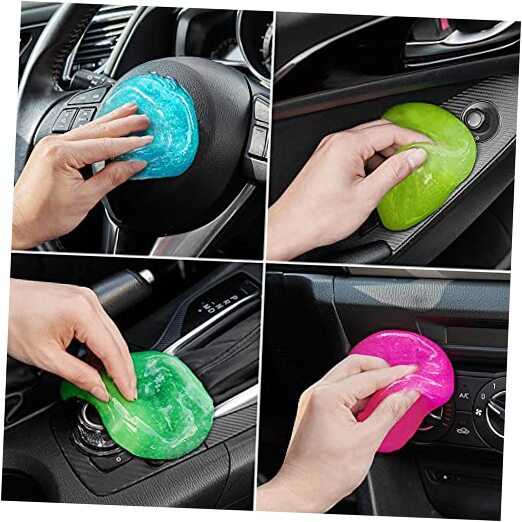 Car Cleaning Gels, 4-Pack Universal Auto Detailing Blue,yellow,green,pink