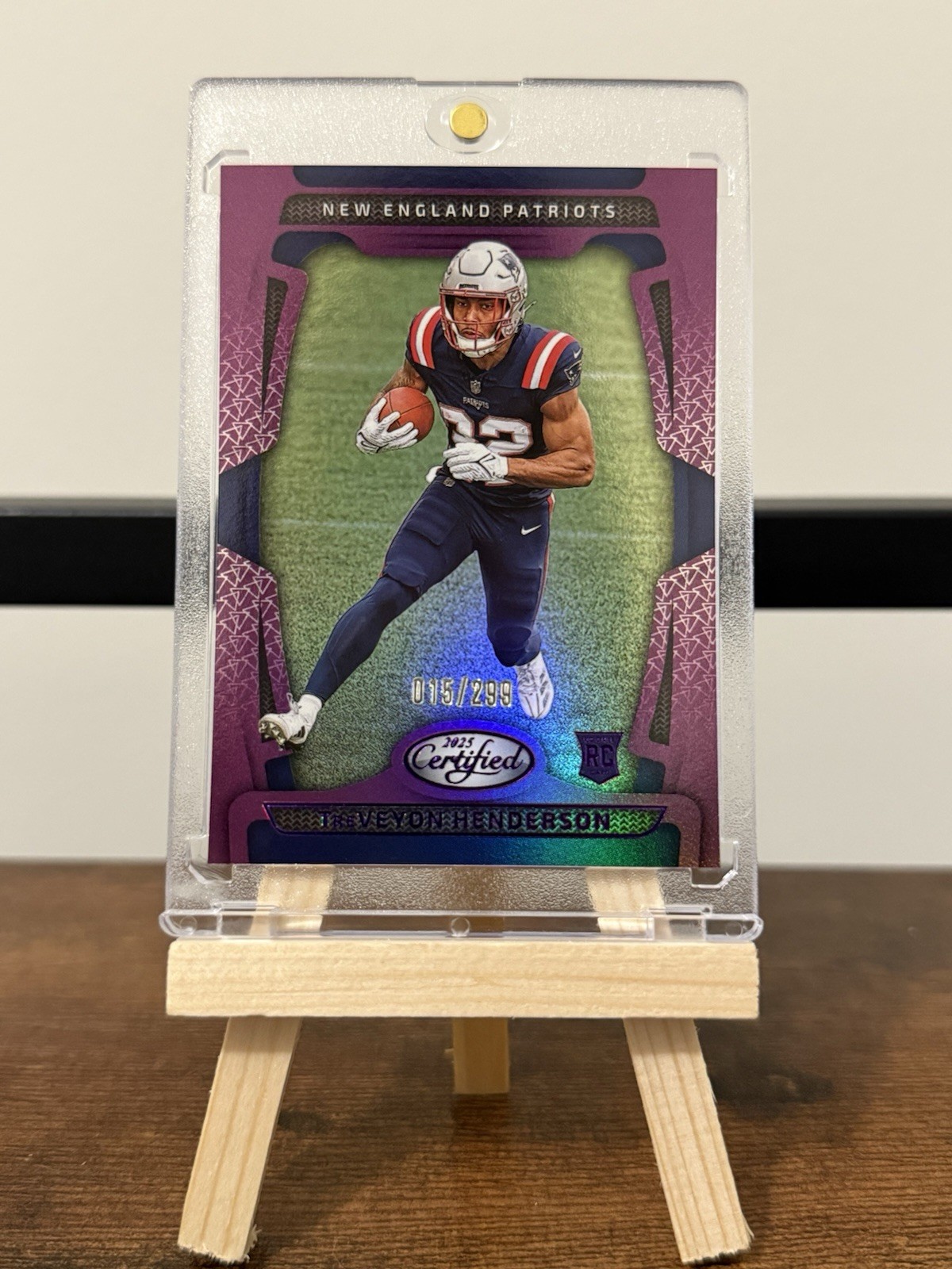 TreVeyon Henderson 2025 Panini Certified #144 Mirror Purple Rookies RC /299📈🔥