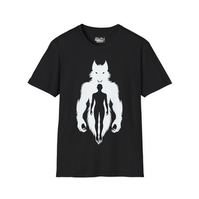Man Beast Wolf Wolves Silhouette Beast Monster Inside T Shirt