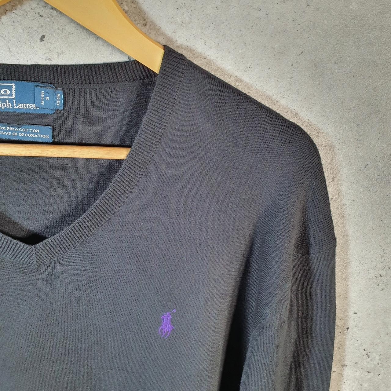 Polo Ralph Lauren Vintage Felpa Uomo XL Nera Pima Cotone Pullover Pony