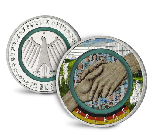 5 x 10 Euro Deutschland 2022 -  Pflege A D F G J coloriert Farbe - Bild 2 von 6