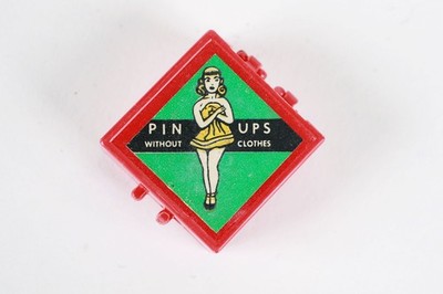 Vintage 1950s/60s Pin -Ups ''Without Clothes'' Pin or Pill Box Joke/Gag