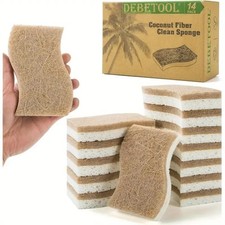 Kitchen Sponge Natural Biodegradable Eco-Friendly Dish Sponges for Kitchen