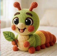 Amigurumi Crochet Colorful Caterpillar Crochet Kit for Beginners