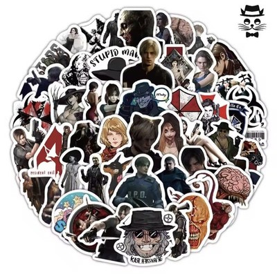 60x Resident Evil Sticker Set Umbrella Aufkleber Gaming Videospiel Stickerbomb