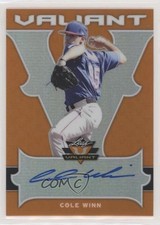 2018 Leaf Valiant Orange 30/35 Cole Winn #BA-CW1 Auto 2r5