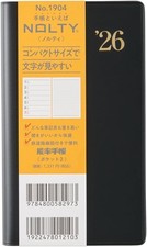 NOLTY Planner 2026 Weekly Pocket 2 Black 1904 Starts December 2025 
