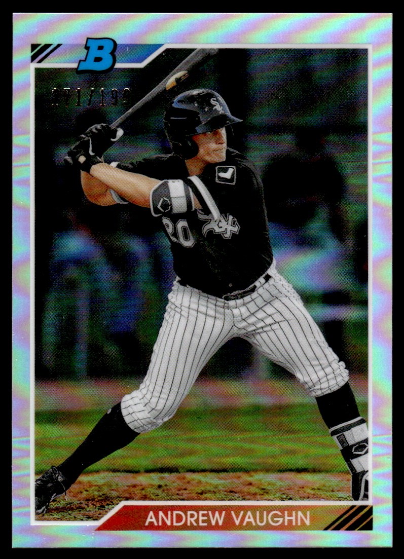 2020 Bowman Heritage #92CP-AV Andrew Vaughn Chrome Prospects Refractor SN #/199