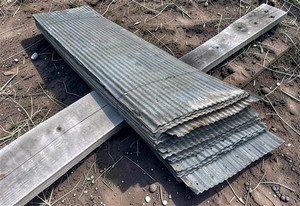 33 Sheets Reclaimed Barn Tin, 8' Corrugated Metal, 528 Sq Ft Salvage B24