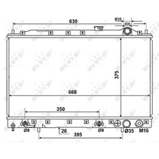 NRF 53274 RADIATOR WATER COOLER ENGINE COOLING MB538544 NEW