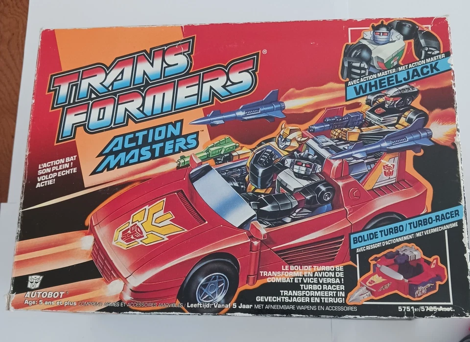 TRANSFORMER G1 BOLIDE TURBO ET WHEEL JACKEN ACTION EN BOITE 1990 TAKARA HASBRO - Photo 4/4