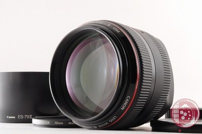 NoShip2US [TOP MINT w/ Hood Filter] Canon EF 85mm f/1.2 L II USM Japan Lt12