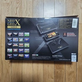 SNK Neo Geo X Gold Limited Edition Console Complete Set Black Tested Used Japan