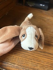 TY BEANIE BABY CUTE TRACKER THE DOG WITH TAG PLUSH TOY AND FREE SHIPPING