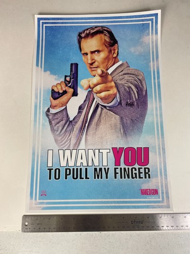 THE NAKED GUN (2025) Promo Movie Poster 12X18" Liam Neeson - Picture 2 of 2