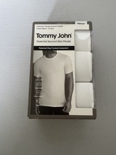 Tommy John Essential Second Skin Modal CREW NECK 3 Pc Undershirt White MEDIUM
