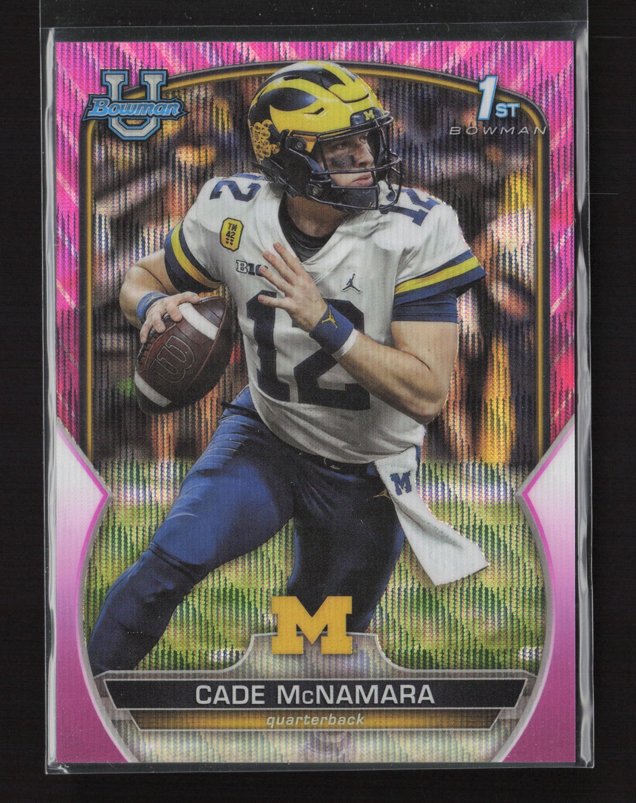 Cade McNamara 2022 Bowman University Chrome #99 Pink Wave Refractor /125 TY1