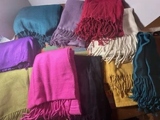 Lot of 10 Scarves Fall/ Winter some cashmere, various pretty colors