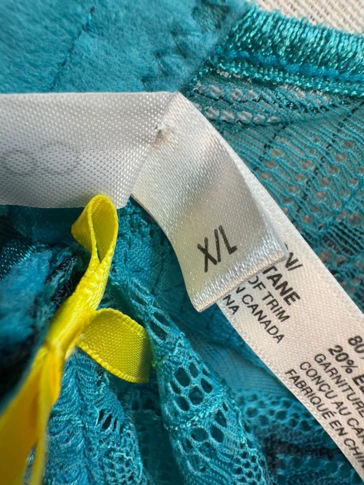 Vestido Babydoll Coquette para mujer ropa de dormir talla X/L azul aguamarina encaje ligero Foto 4 de 4