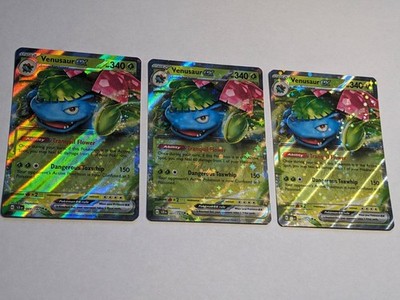 3x stellar crown PLAYSET  -   Venusaur ex 001/142 Double ULTRA Rare Holo NM Misc