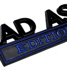 Edition Emblem for Car, Car Fender Bumper Hood Trunk Door 3D Badge Black/Blue