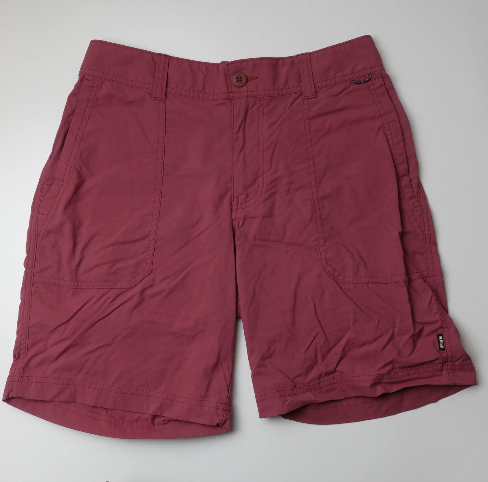 REI Co-op Outdoors Screenline Women’s Size 8 Zip Fly Red Hiking Trail Shorts