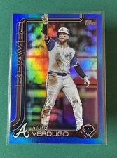 2025 Topps Update Series Alex Verdugo Atlanta Braves US4 True Blue Foilboard/150