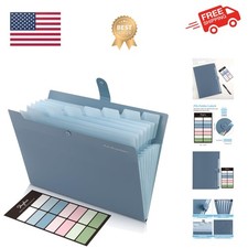 Expanding File Organizer with 8 Pockets, Accordion File Folders with Labels, ...