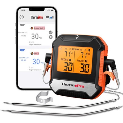 ThermoPro TP904 Bluetooth Connected APP Wireless 135M Dual Probes Digital Meat