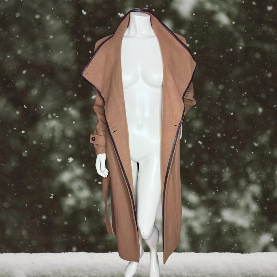 Gabardina DKNY Pesada Mezcla Lana Nueva con Etiquetas Precio Original $500 Foto 3 de 4