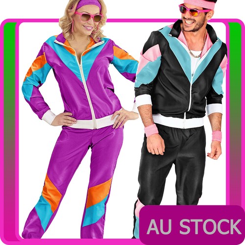 Ladies 80s Height Of Fashion Purple Shell Suit Tracksuit 1980s Womens Costume - Foto 9