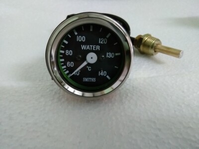 Smiths Replik Wassertemperaturanzeige schwarz chrom mechanisch 52 mm 6' Zulei...