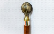 Victorian antique Brass Head Handle wooden Cane walking stick gift New Designer