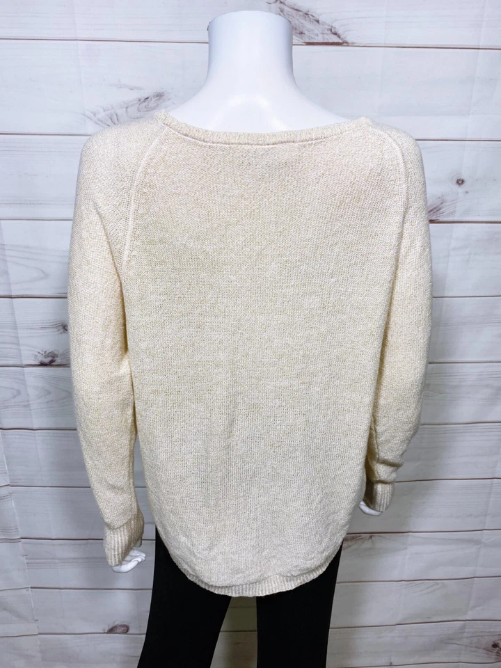 Bisou Bisou Michele Bohbot женщин Hi низкий свитер размер M бежевый металлический w/молнии - Изображение 4 из 4