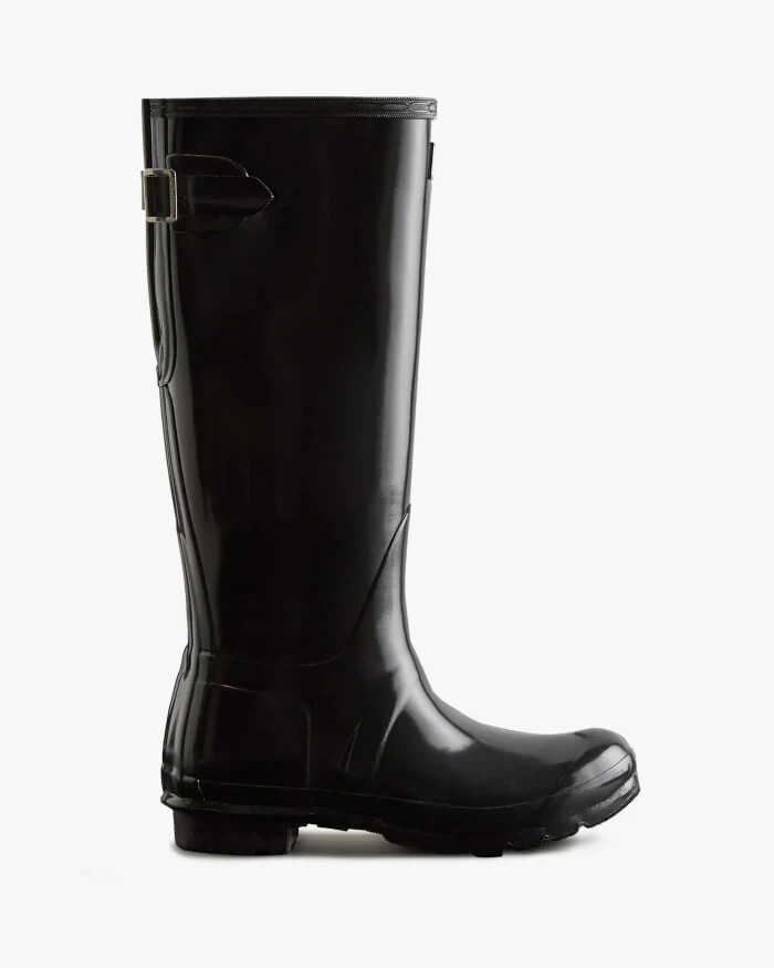 Hunter Womens Boots Original Tall Back Adjustable Gloss