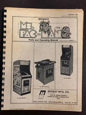 1982 Ms. Pac-Man Bally Midway Mfg Co 595 602 599 Parts Operating Manual Catalog