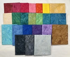 Bali Granite Hill Batik Fabric ~ 23 Fat Quarter Bundle #1 ~ Bright ~ Benartex