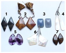 Cabochon Gemstone Natural Multi Gemstone Mix Shape Smooth Drill Cabochon Pairs