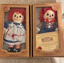 2005 RAGGEDY ANN & ANDY, BY JONI GRUELE W/CERT.OF AUTH. GRND DAUGHTER OF JOHN GR